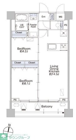 プロシード池上の物件間取画像